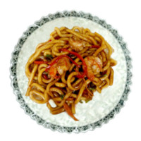 Yaki Udon con Verdura y Gambas
